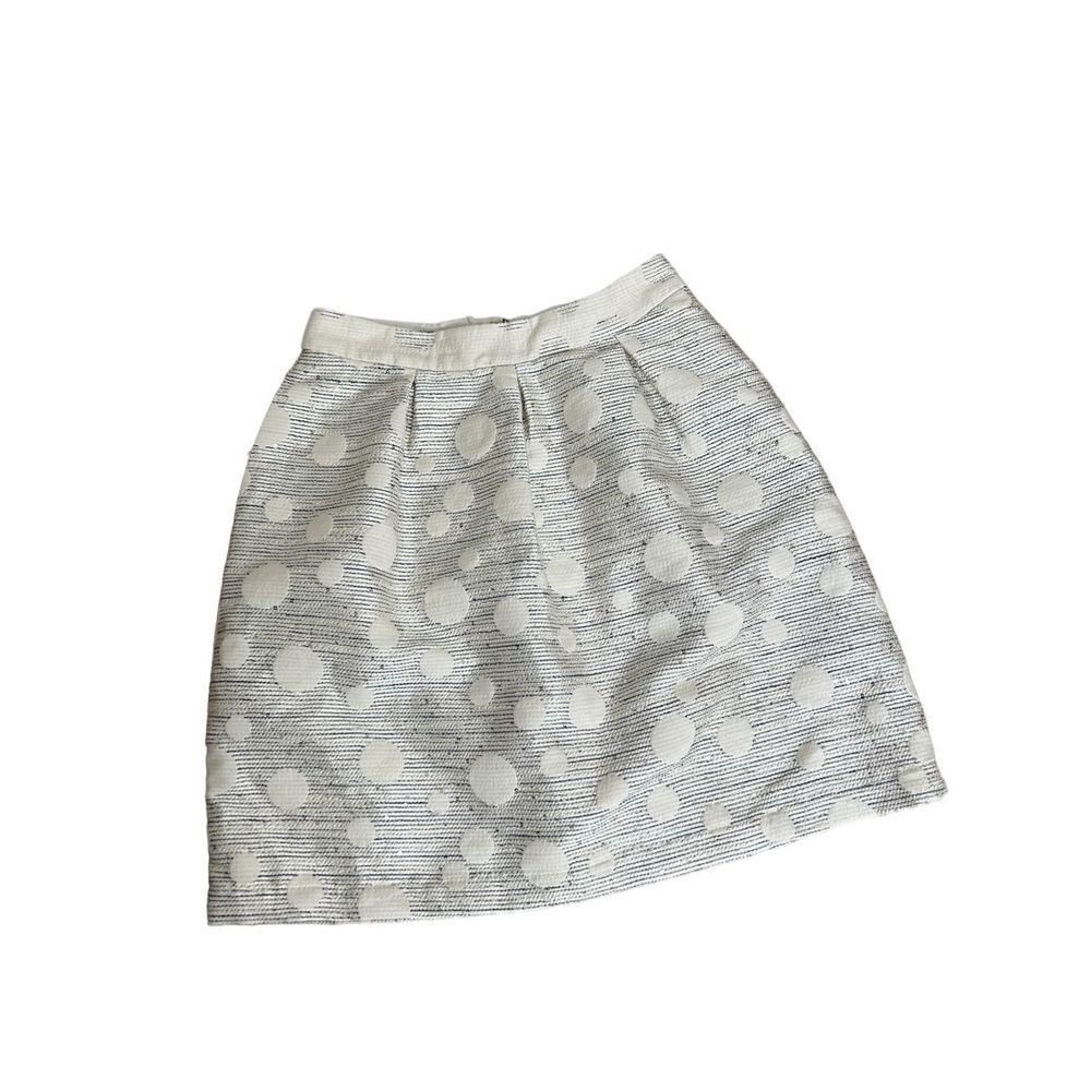 Anthropologie Maeve Anya Dotted Jacquard Mini Skirt Women’s White Size 2